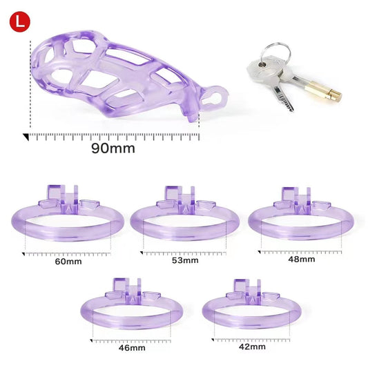Ice Vision Purple Mamba Chastity Cage Type L