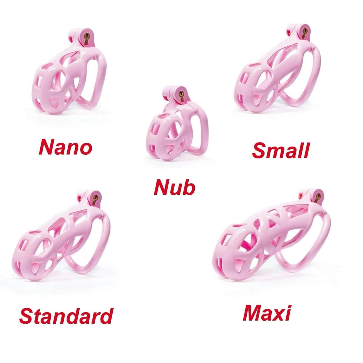 Nub Pink Mamba Male Chastity Cage