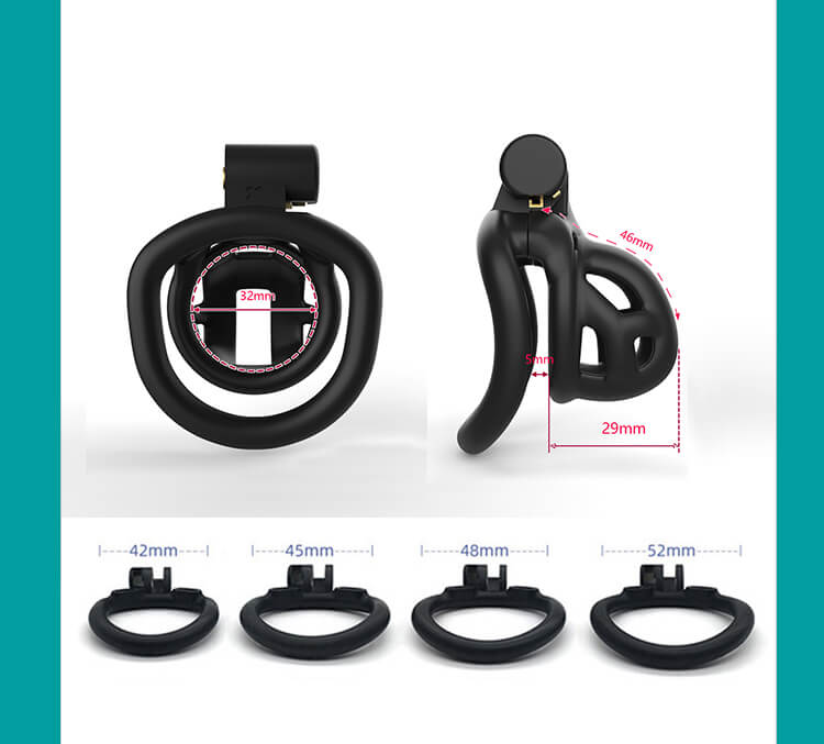 Ultra-Mini Baby Size Mamba Chastity Cage Kits 1.81 inches Long