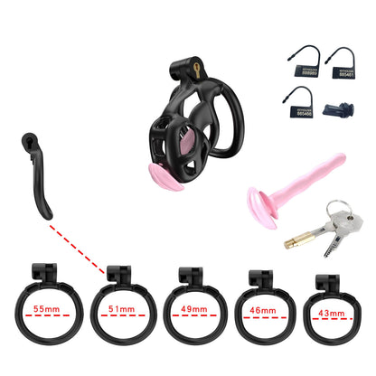 Black Mamba Chastity Kit With Urethral