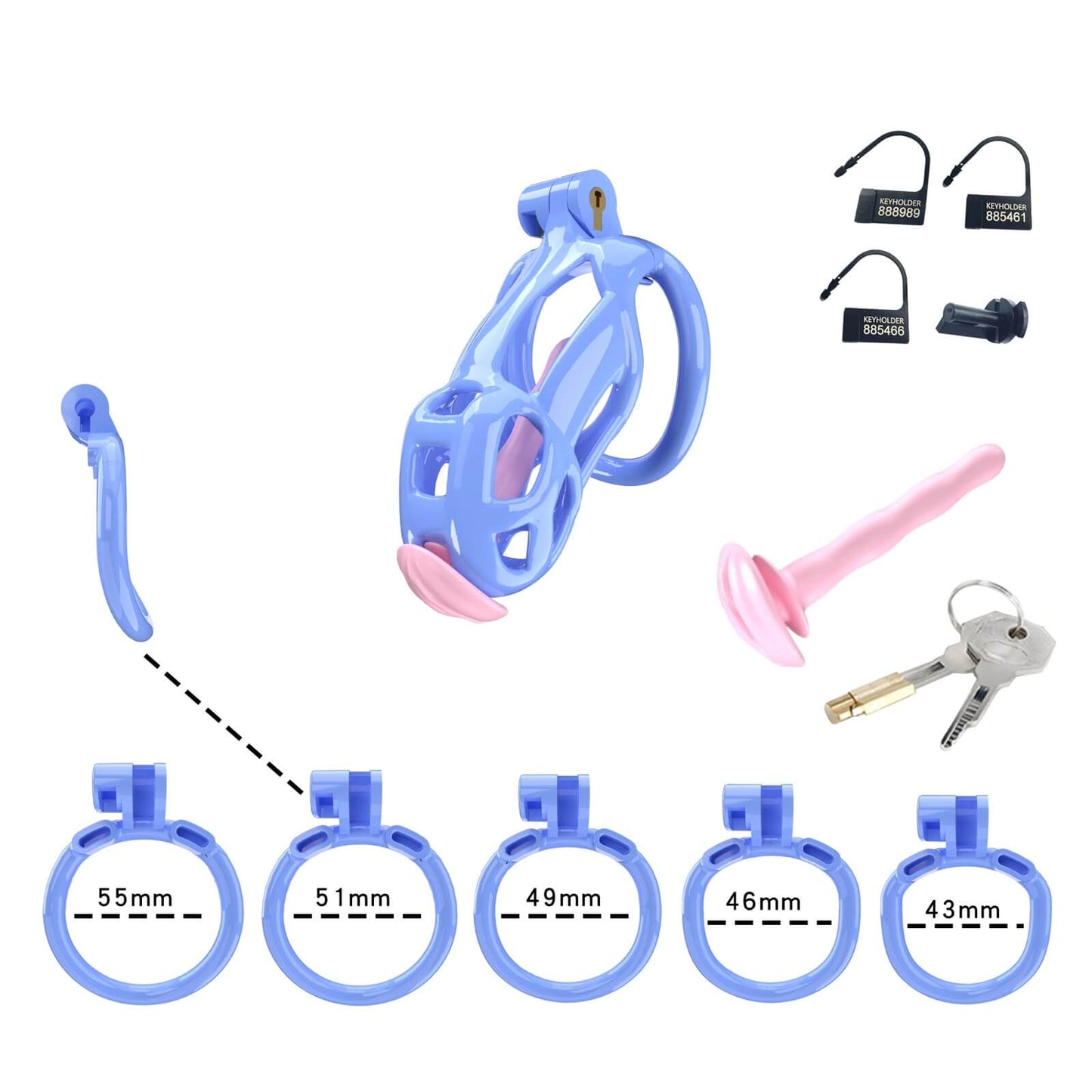 Blue Mamba Small Chastity Kit With Urethral