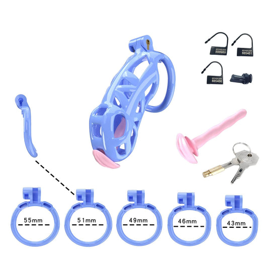 Blue Mamba Maxi Chastity Kit With Urethral