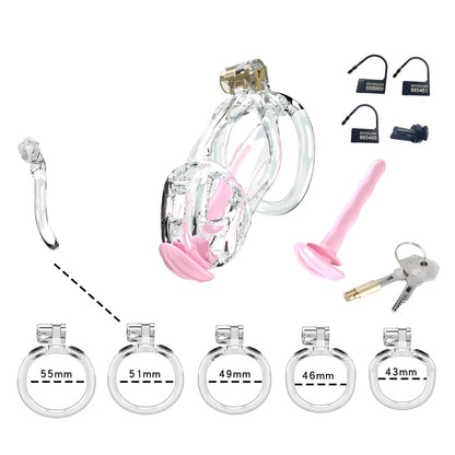 Transparent Mamba Small Chastity Kit With Urethral