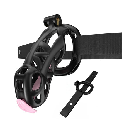 Black Mamba Chastity Maxi Kit With Belt And Urethral