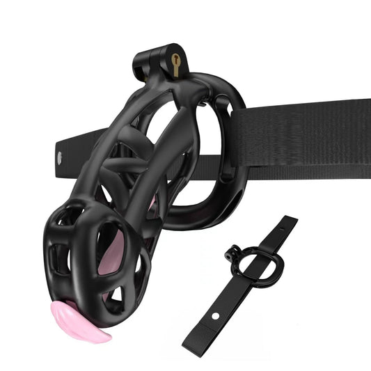 Black Mamba Chastity Maxi Kit With Belt And Urethral