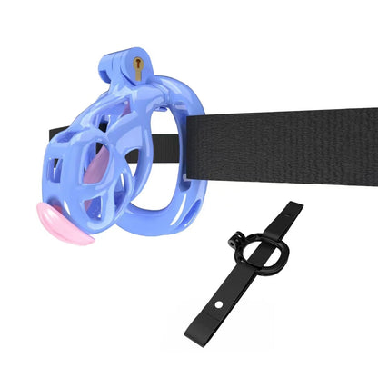 Blue Mamba Chastity Nano Kit With Belt And Urethral