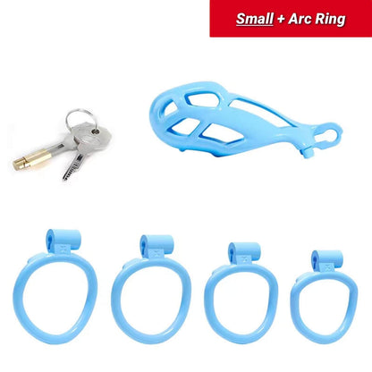 Small Blue Mamba Male Chastity Cage