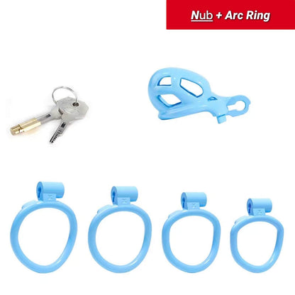 Nub Blue Mamba Male Chastity Cage