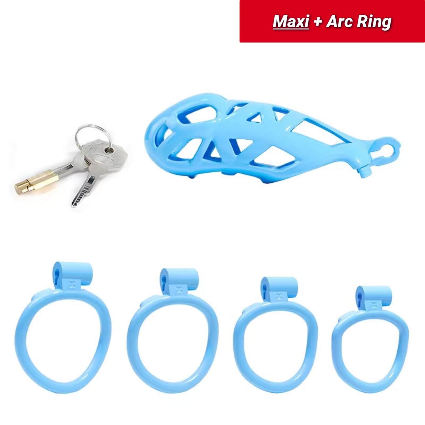 Maxi Blue Mamba Male Chastity Cage