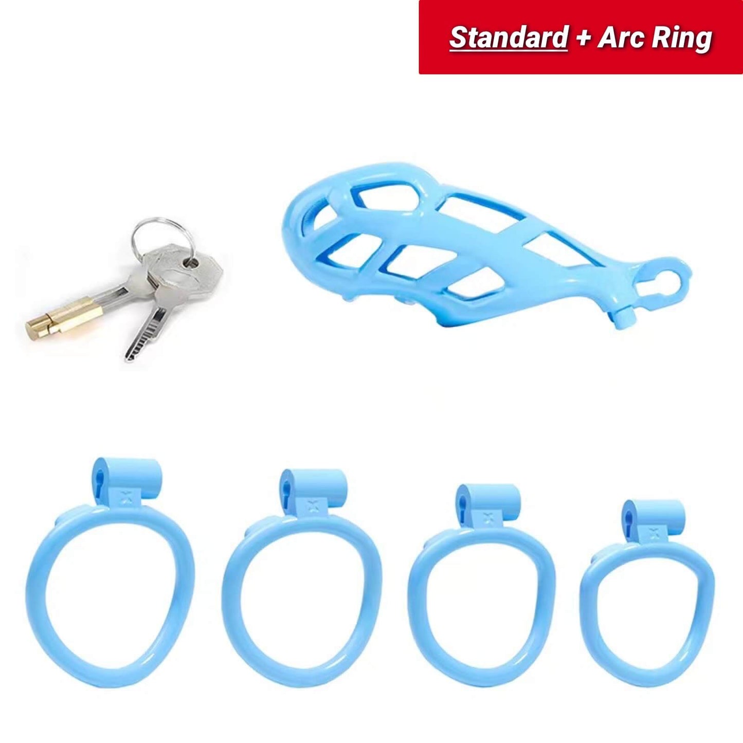 Standard Blue Mamba Male Chastity Cage