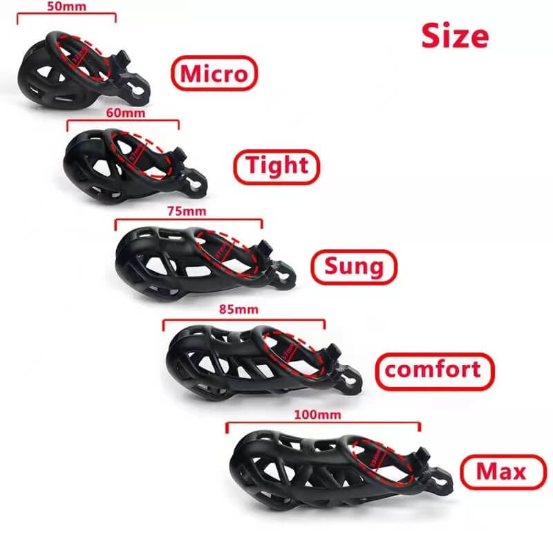 Micro Mamba Chastity Device Kit (1.97 inches)
