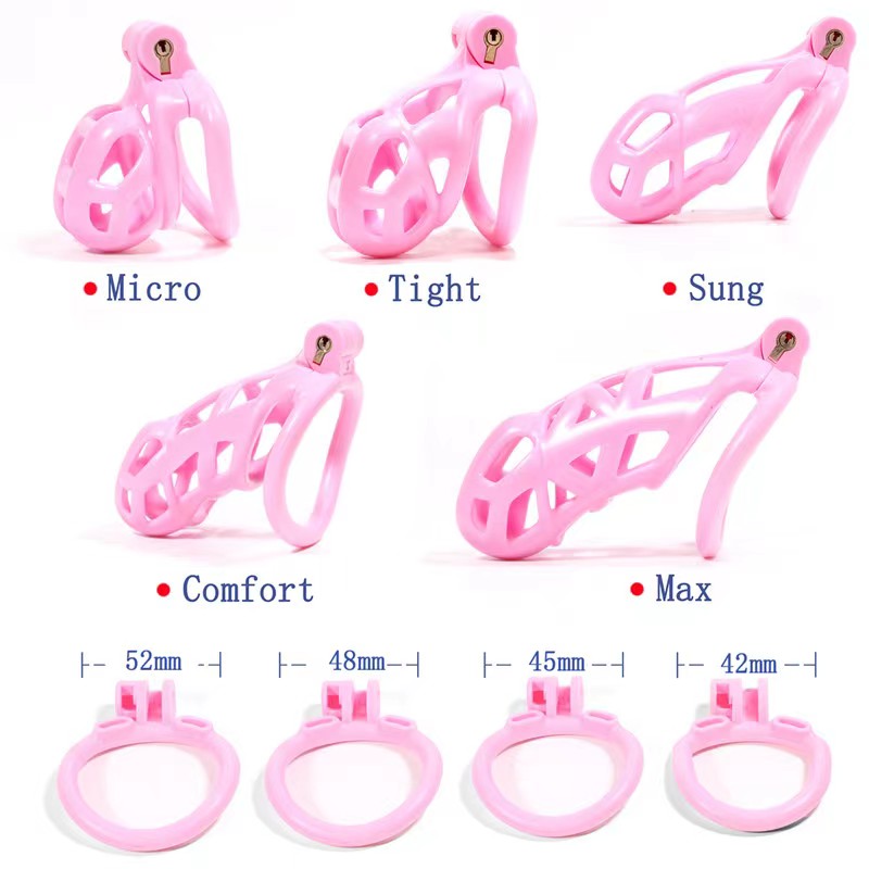 Mamba Male Chastity Cage With 4 Arc Rings Upgraded