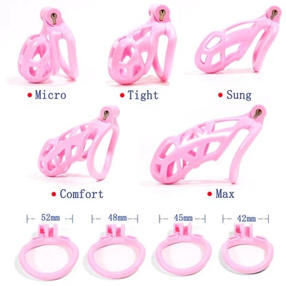 Mamba Male Chastity Cage With 4 Arc Rings Upgraded