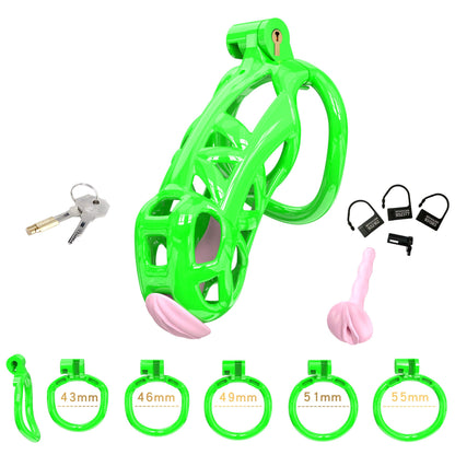 Green Mamba Maxi Chastity Kit With Urethral