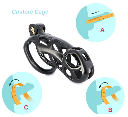 Custom 3D Printed Resin Chastity Mamba Cage
