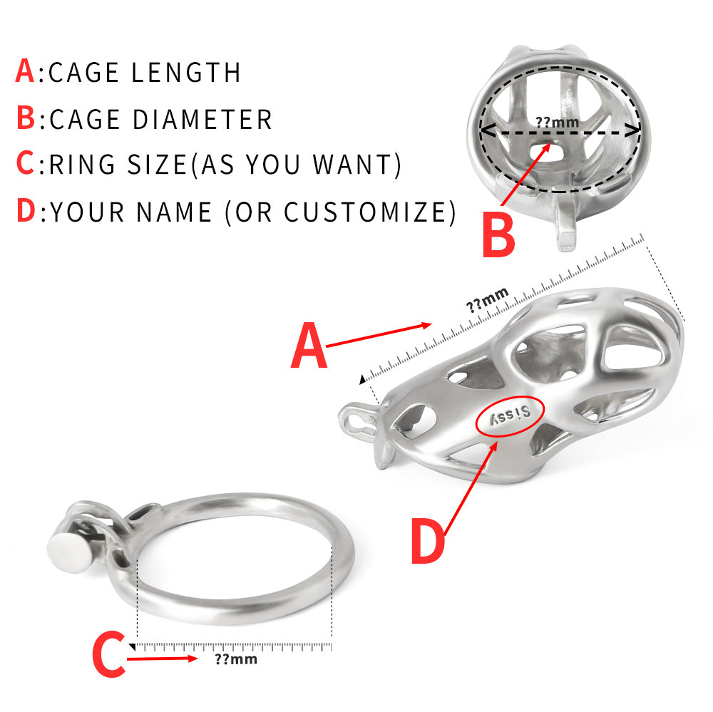 Custom Mamba Chastity Cage Steel