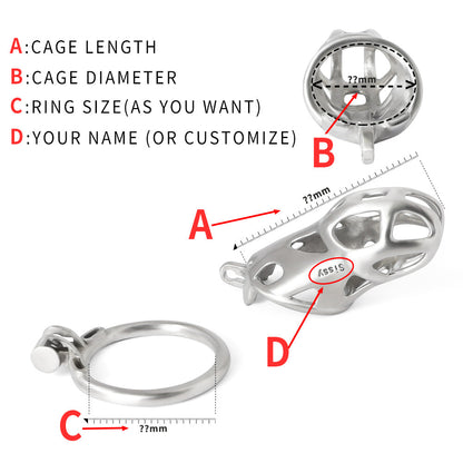 Custom Mamba Chastity Cage Steel