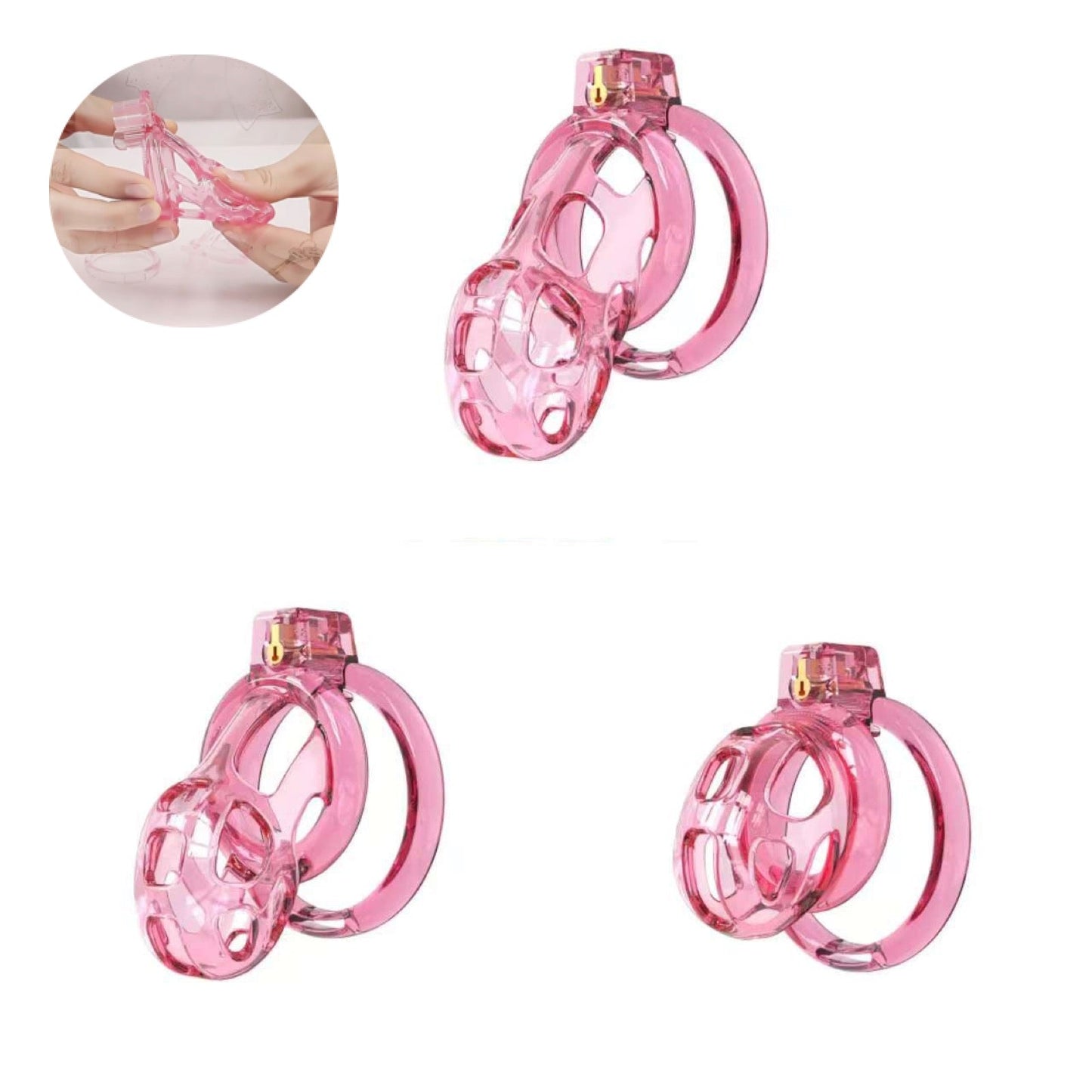 Elastic Soft Pink Mamba Chastity Cage
