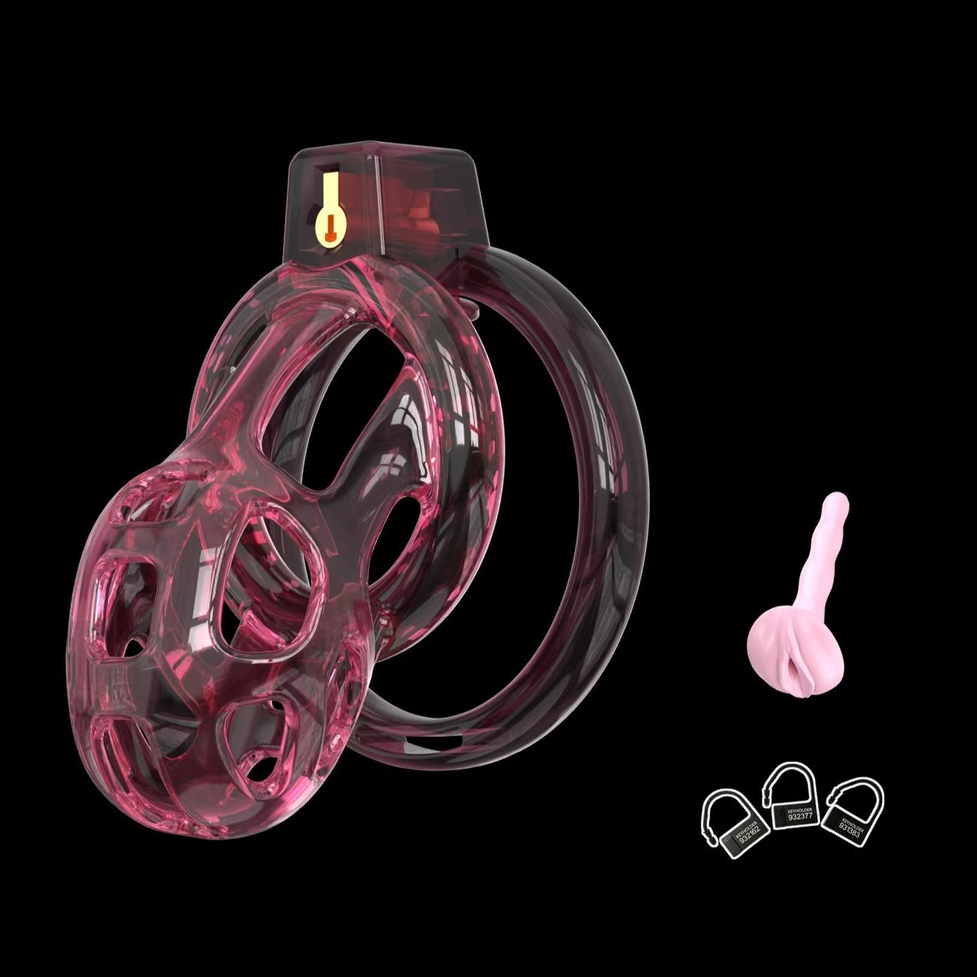 Elastic Soft Pink Mamba Chastity Cage