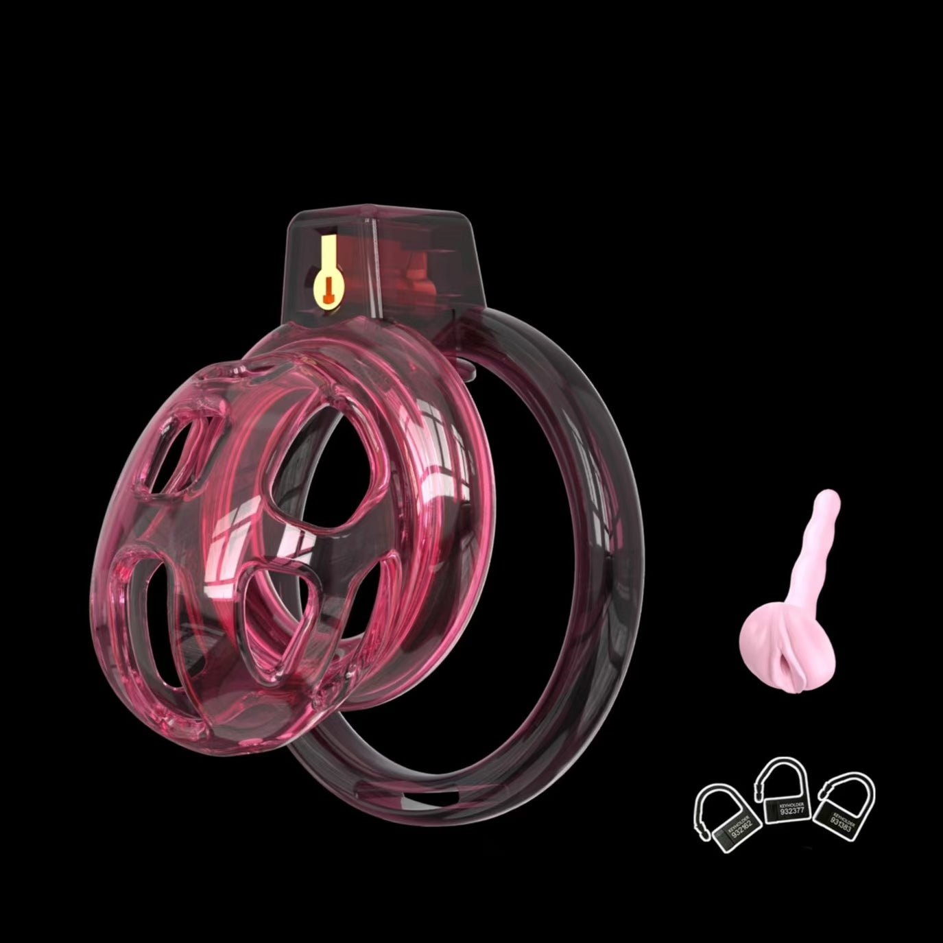 Elastic Soft Pink Mamba Chastity Cage
