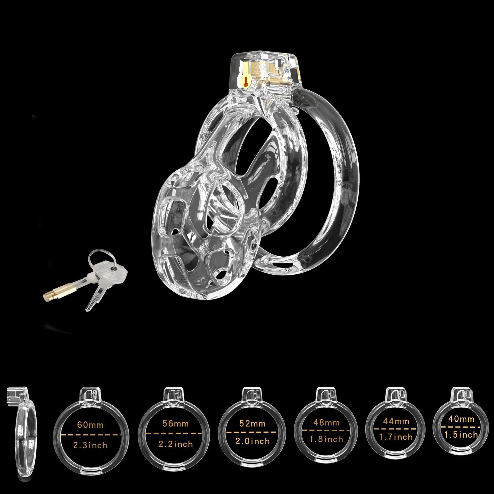 Elastic Transparent Cobra Chastity Cage - 5