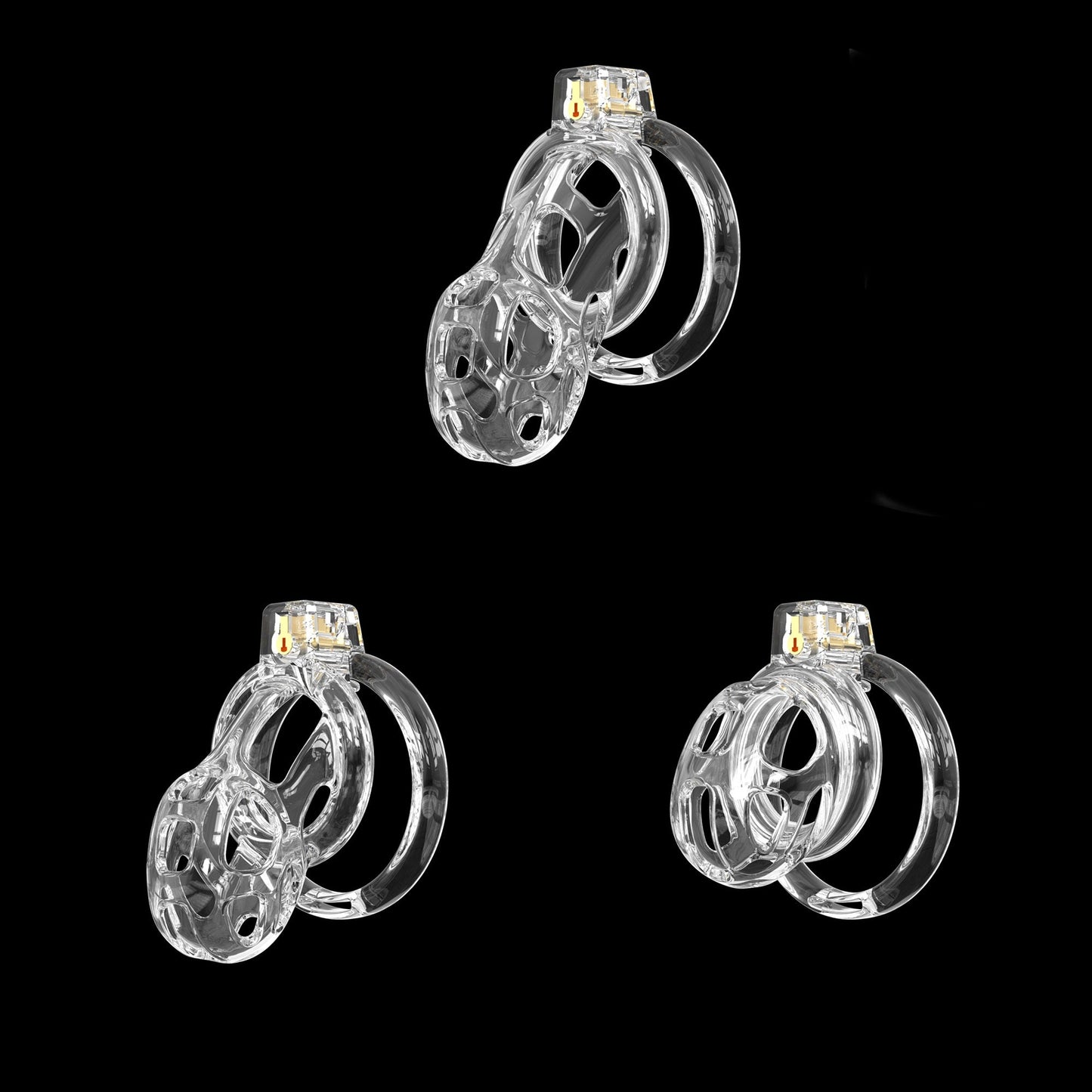 Elastic Transparent Mamba Chastity Cage