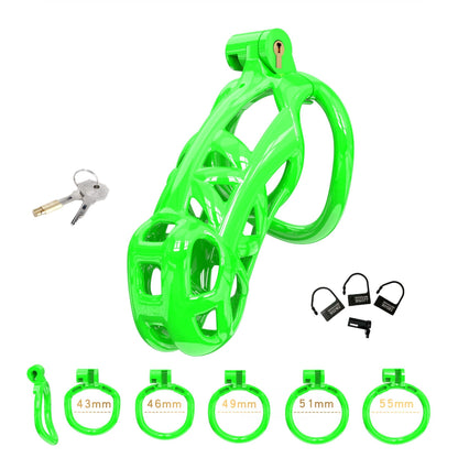 Maxi Green Mamba Male Chastity Cage