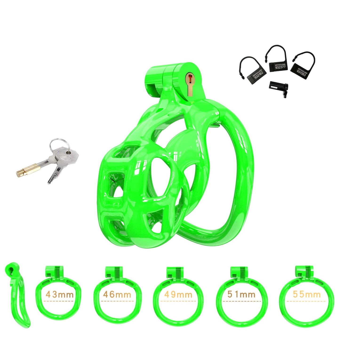 Nano Green Mamba Male Chastity Cage