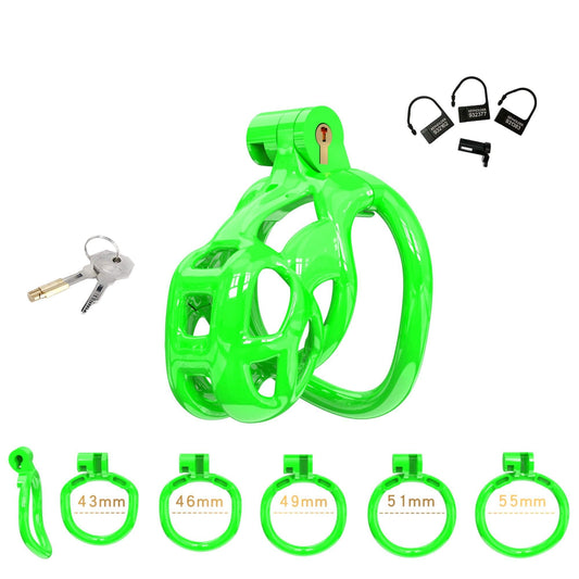 Nano Green Mamba Male Chastity Cage