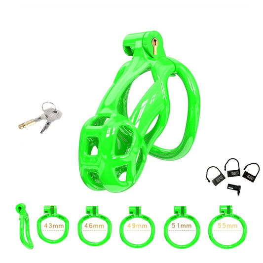Small Green Mamba Male Chastity Cage