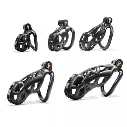 Mamba Male Chastity Cage With 4 Arc Rings Upgraded