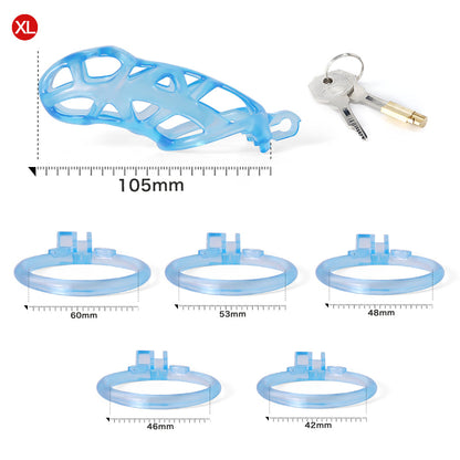 Ice Vision Blue Mamba Chastity Cage Type XL