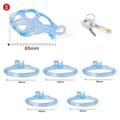 Ice Vision Blue Mamba Chastity Cage Type S