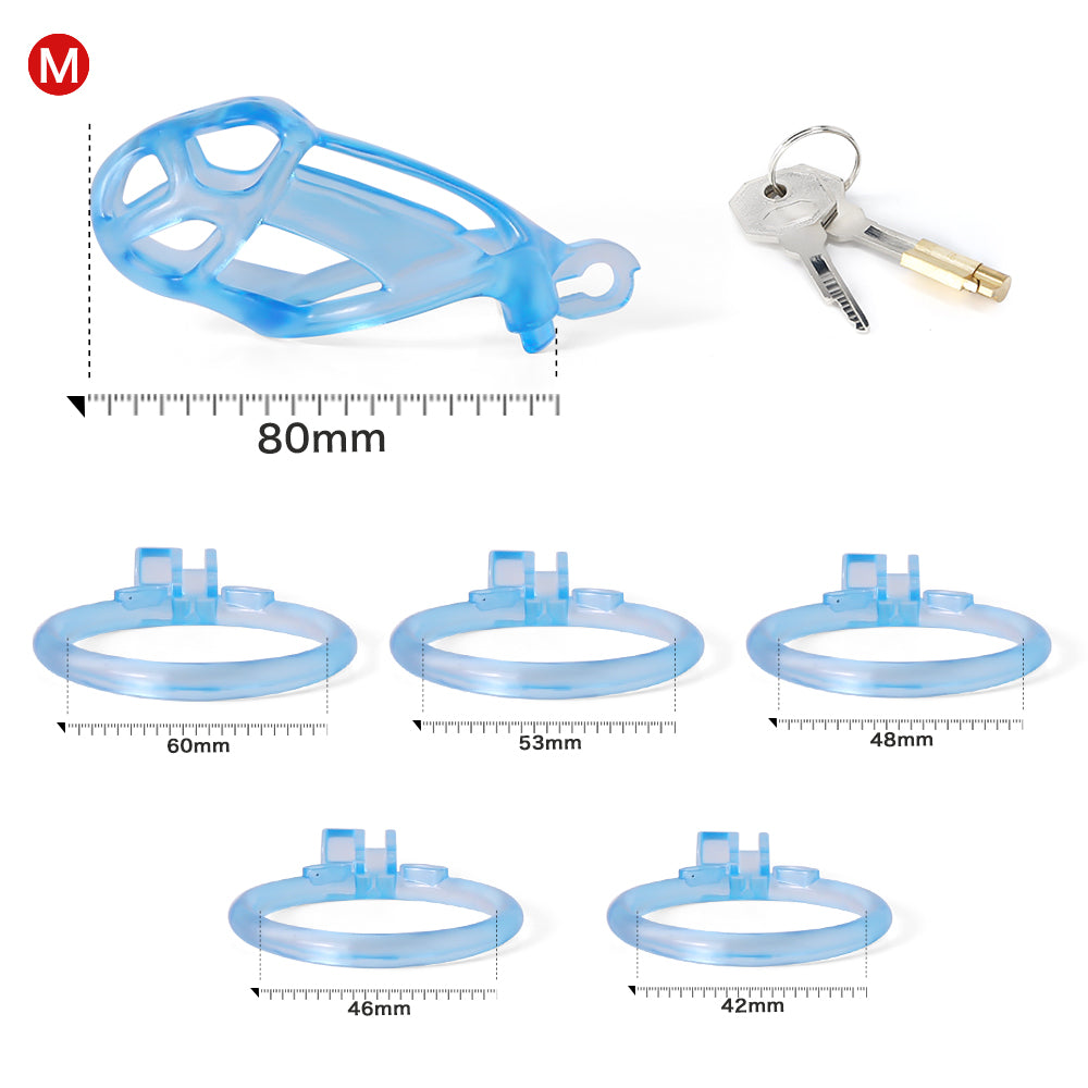 Ice Vision Blue Mamba Chastity Cage Type M