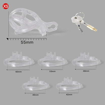 Ice Vision Clear Mamba Chastity Cage Type XS