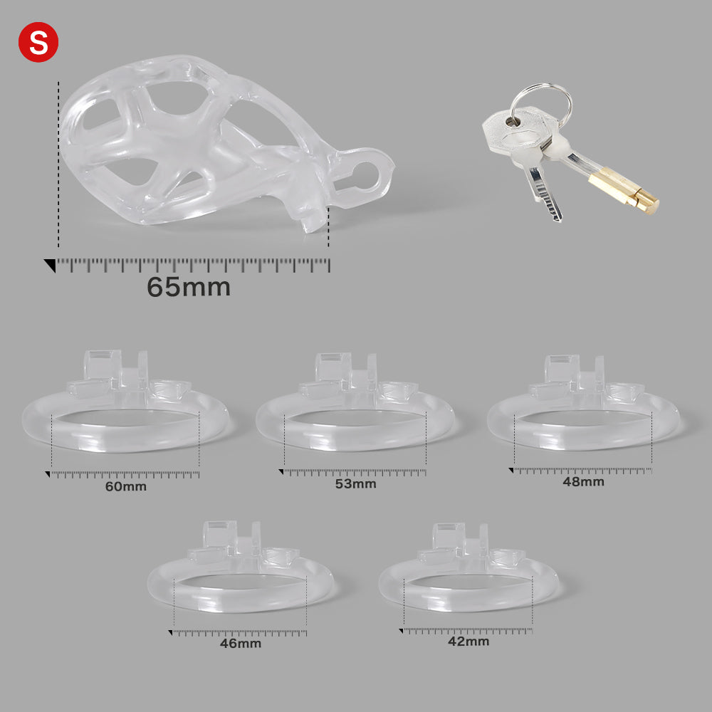 Ice Vision Clear MambaChastity Cage Type S