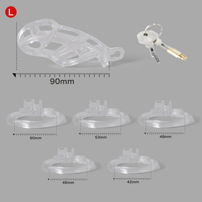 Ice Vision Clear Mamba Chastity Cage Type L