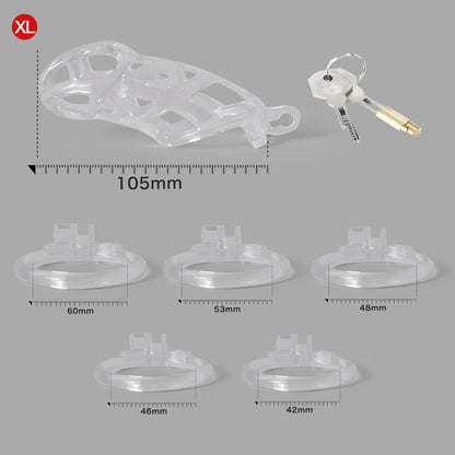 Ice Vision Clear Mamba Chastity Cage Type XL