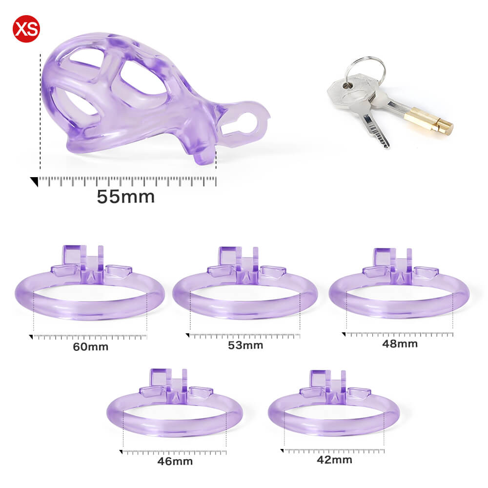 Ice Vision Design Purple Mamba  Chastity Cage