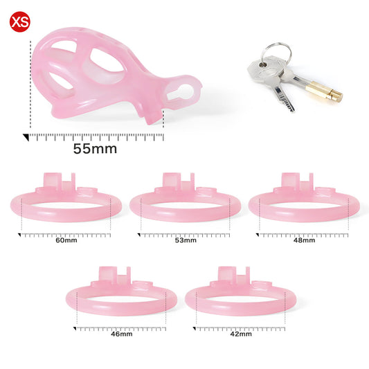 Ice Vision Pink Mamba Chastity Cage Type XS