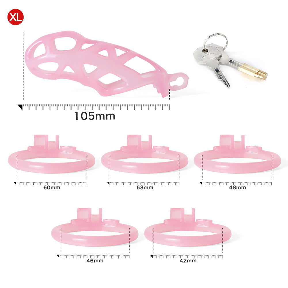 Ice Vision Pink Mamba Chastity Cage Type XL