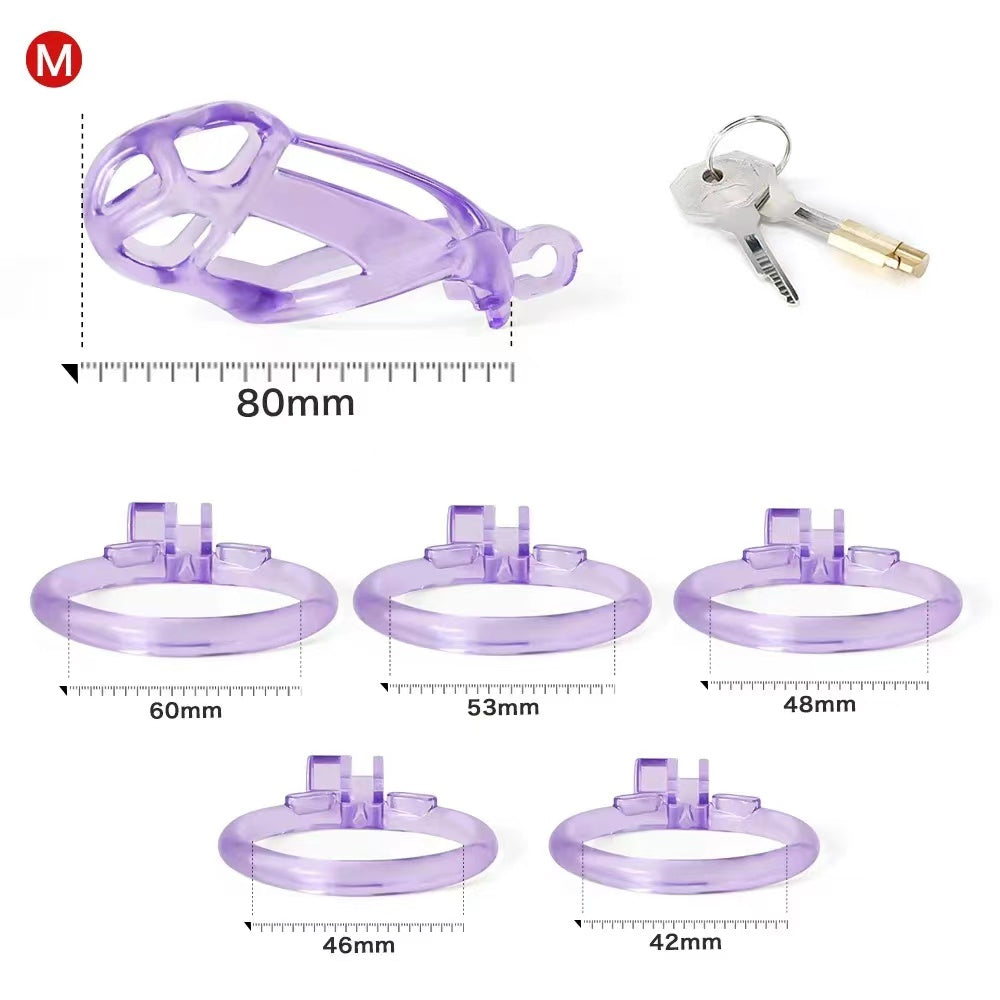 Ice Vision Purple Mamba Chastity Cage Type M