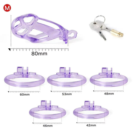 Ice Vision Purple Mamba Chastity Cage Type M