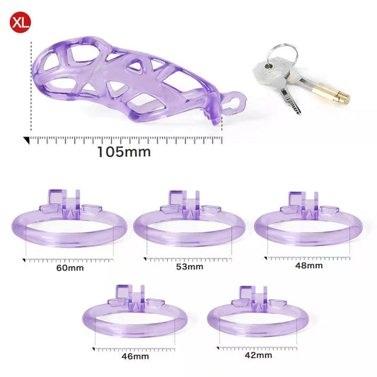 Ice Vision Purple Mamba Chastity Cage Type XL