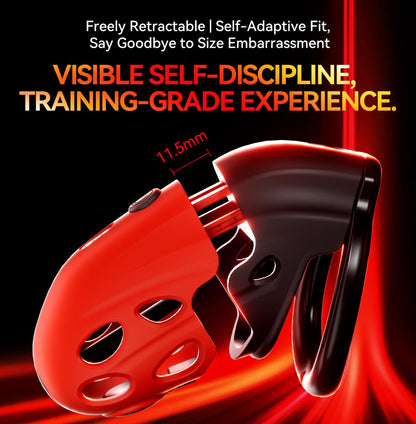 Lockink Smart Retractable Electro-Shock Chastity Device with App Control & Vibrating