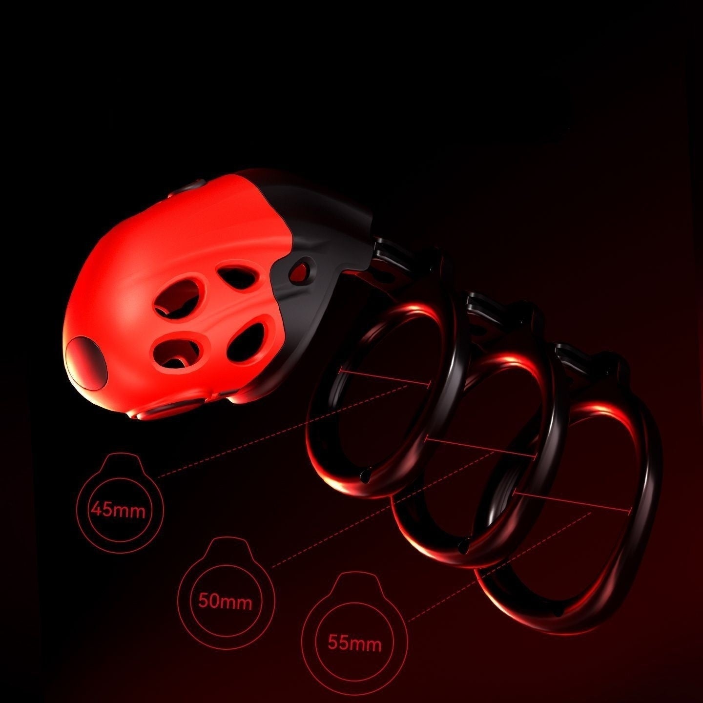 Lockink Smart Retractable Electro-Shock Chastity Device with App Control & Vibrating