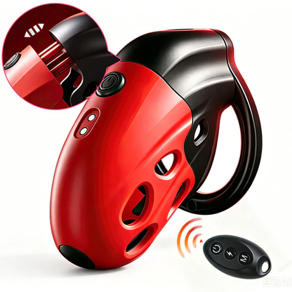 Lockink Smart Retractable Electro-Shock Chastity Device with App Control & Vibrating