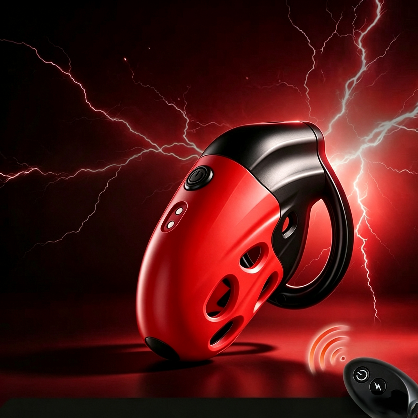 Lockink Smart Retractable Electro-Shock Chastity Device with App Control & Vibrating
