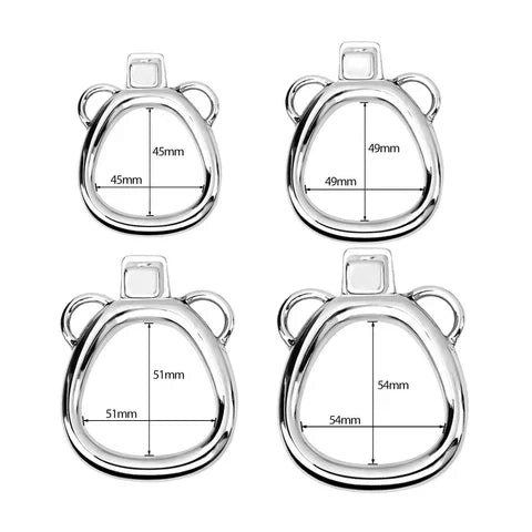 New Mamba Male Stainless Steel Chastity Cage' Ring