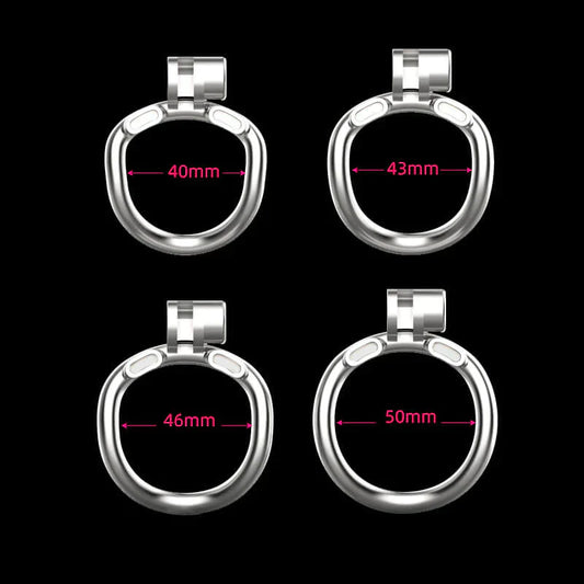 Stainless Steel Mamba Chastity Cage's Ring
